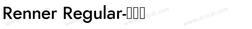 Renner Regular字体转换